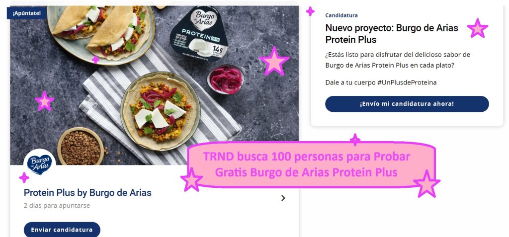 TRND busca 100 personas para Probar gratis queso burgo de arias protein plus