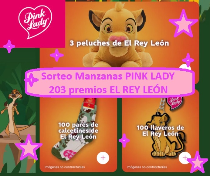 Sorteo Manzanas PINK LADY de 203 premios EL REY LEÓN