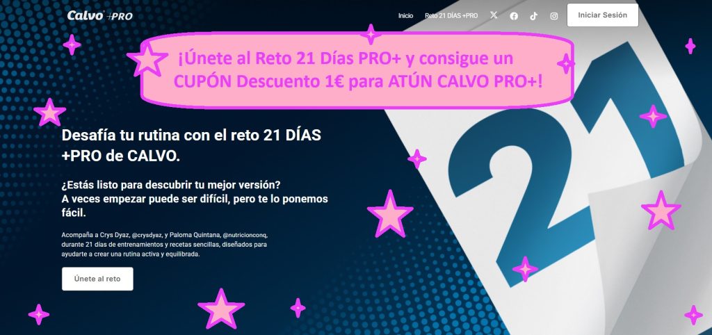 ¡Únete al Reto 21 Días PRO+ y consigue un cupón descuento por valor de 1 euro atún calvo