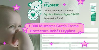 1.000 Muestras Gratis Crema protectora para pañal bebés Eryplast