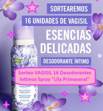 Sorteo VAGISIL 16 Desodorantes íntimos en spray