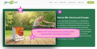 ABOCA LIFE busca gente para probar gratis NATURA MIX ADVANCED ENERGIA