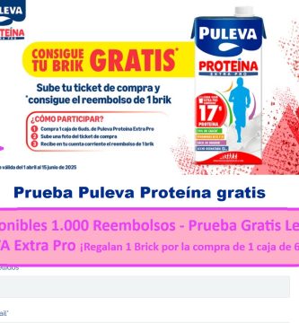 Disponibles 1.000 Reembolsos - Prueba Gratis Leche PULEVA Proteina Extra Pro