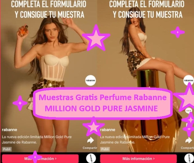 Muestras Gratis Perfume Rabanne MILLION GOLD PURE JASMINE