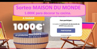 Sorteo MAISON DU MONDE de 1.000 € para decorar tu cocina