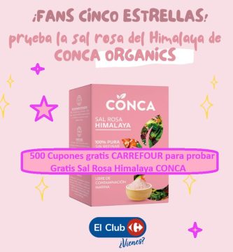500 Cupones gratis CARREFOUR para probar gratis Sal Rosa Himalaya CONCA