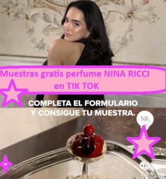 Muestras gratis perfume NINA RICCI en TIK TOK
