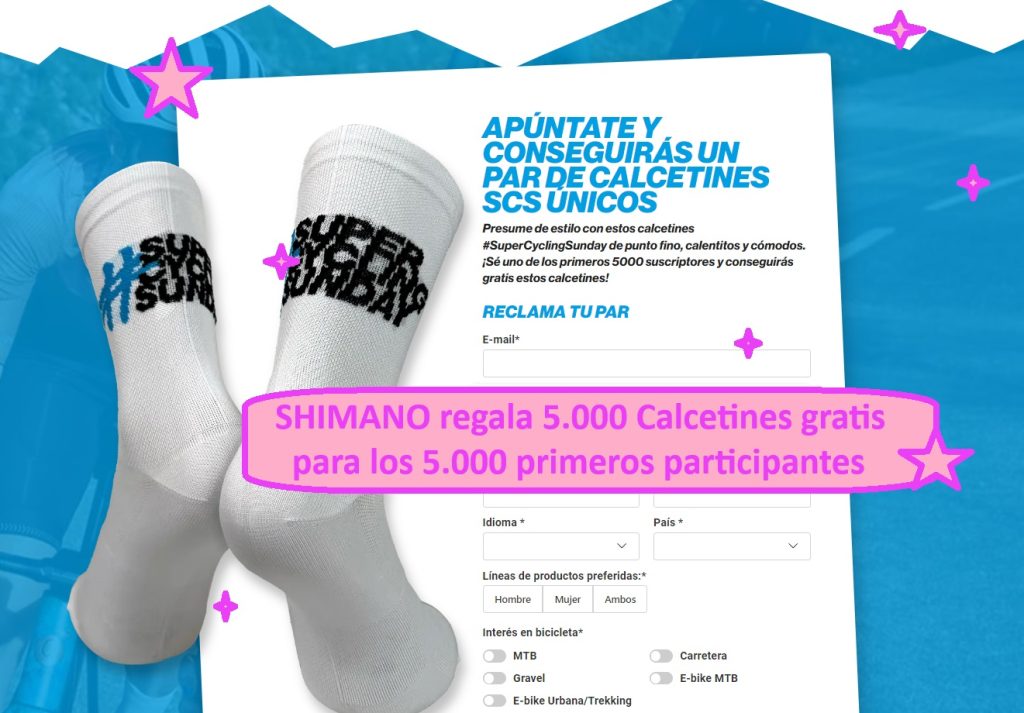 SHIMANO regala 5.000 Calcetines gratis para los 5.000 primeros participantes