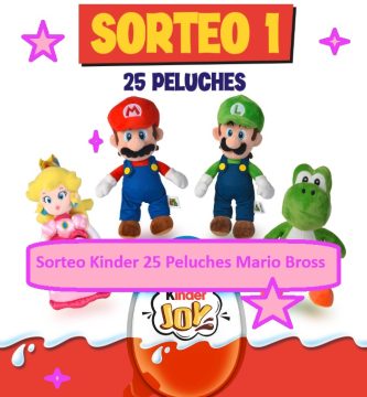 Sorteo Kinder 25 Peluches Mario Bros