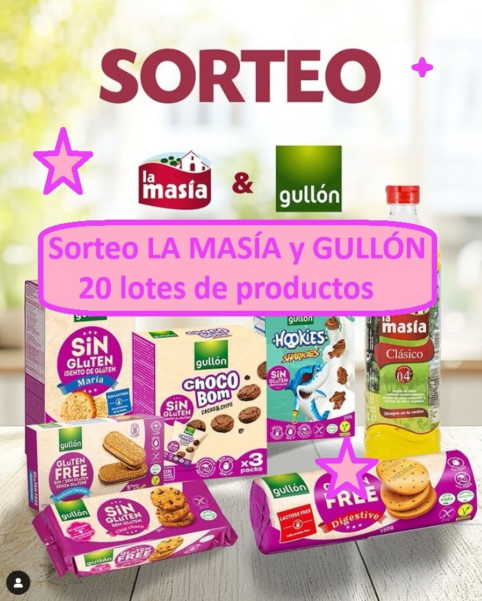 Sorteo LA MASÍA y GULLÓN de 20 lotes de productos.