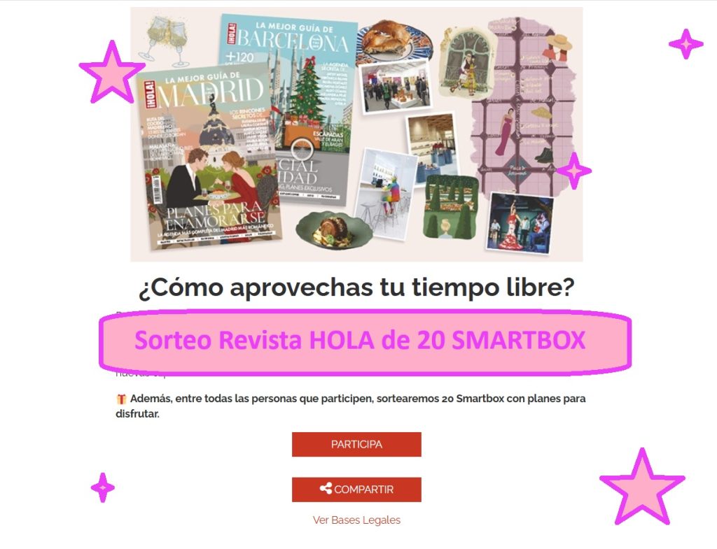 Sorteo Revista HOLA de 20 SMARTBOX