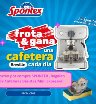 Sorteo por compra SPONTEX ¡Regalan 92 Cafeteras Baristas Mini Expresso!