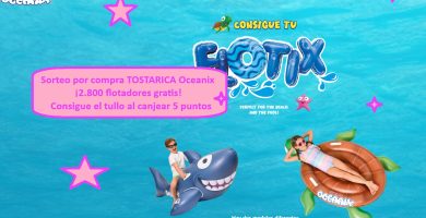 Sorteo por compra TOSTARICA Oceanix ¡2.800 flotadores gratis! Consigue el tuyo al canjear 5 puntos