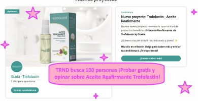 TRND busca 100 personas ¡Probar gratis y opinar sobre Aceite Reafirmante Trofolastin!