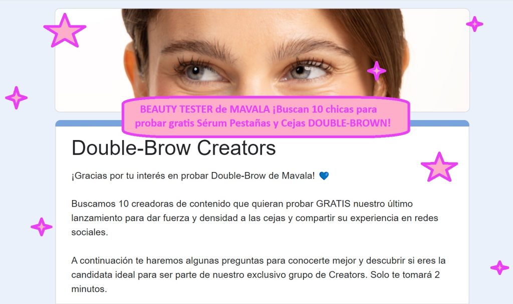 BEAUTY TESTER MAVALA ¡probar gratis Sérum Pestañas y Cejas DOUBLE-BROWN