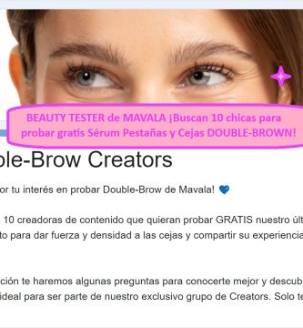 BEAUTY TESTER MAVALA ¡probar gratis Sérum Pestañas y Cejas DOUBLE-BROWN