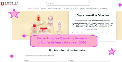 Sorteo Erborian Cosmética Koreana rutina de belleza
