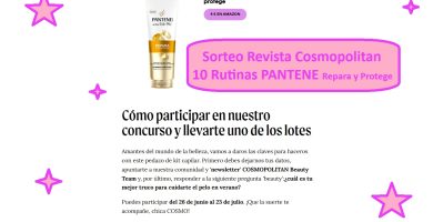 Sorteo Revista Cosmopolitan 10 Rutinas PANTENE Repara y Protege