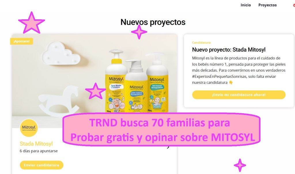 TRND busca 70 familias para probar gratis MITOSYL