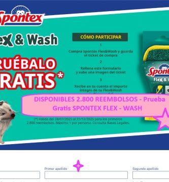 DISPONIBLES 2.800 REEMBOLSOS - Prueba Prueba gratis SPONTEX Flex - Wash