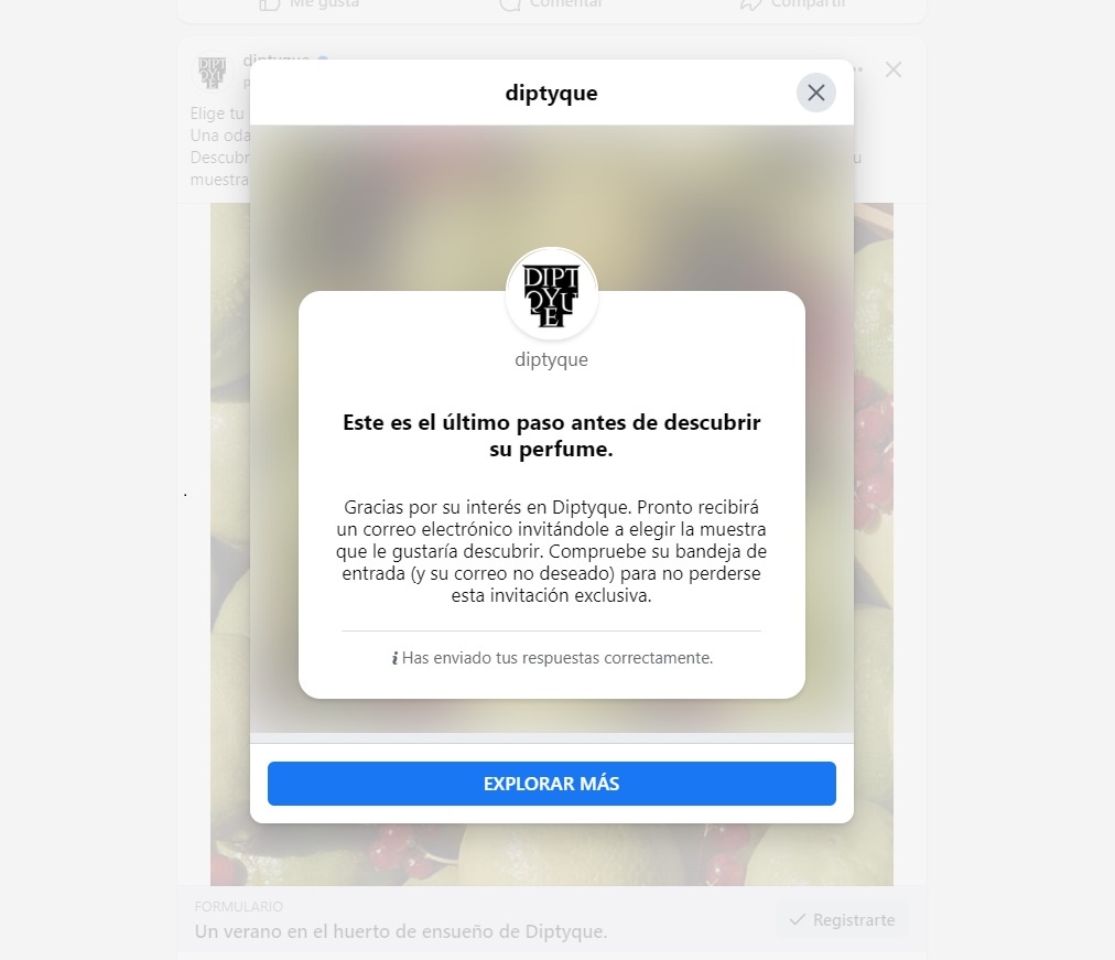 Muestra gratis y a domicilio perfume Diptyque PEDIDA