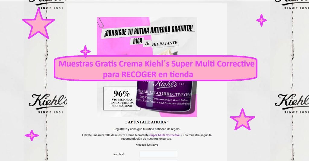 Muestras Gratis Crema Kiehl´s para RECOGER