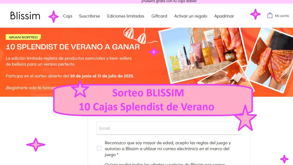 Sorteo BLISSIM de 10 cajas Splendist de verano