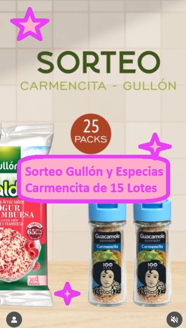 Sorteo Gullón y Especias Carmencita de 15 Lotes