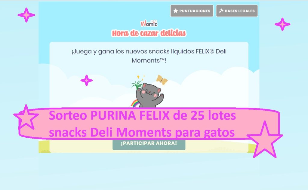Sorteo PURINA FELIX de 25 lotes snacks Deli Moments para gatos