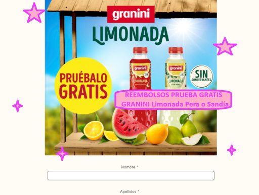 REEMBOLSOS PRUEBA GRATIS Granini Limonada