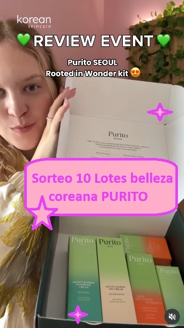 Sorteo 10 Lotes belleza coreana PURITO