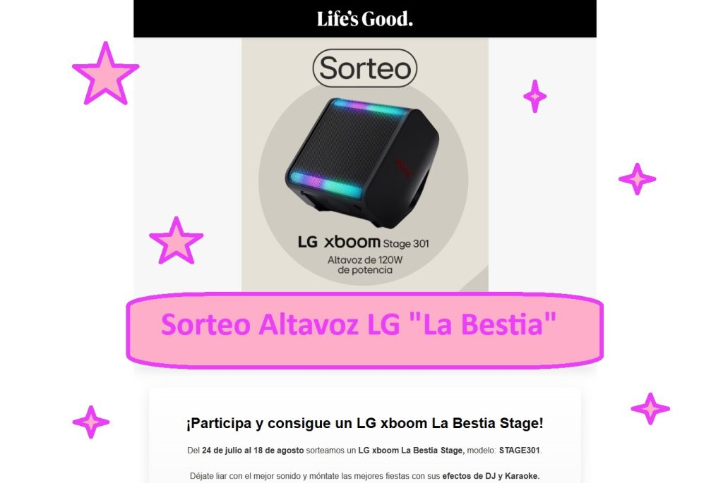 Sorteo Altavoz LG La Bestia