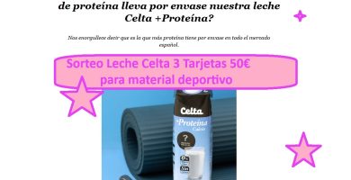 Sorteo Leche Celta 3 Tarjetas 50€ material deportivo