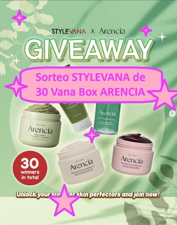 Sorteo STYLEVANA 30 cajas gratis belleza ARENCIA