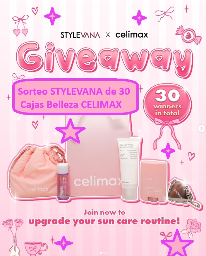 Sorteo STYLEVANA de 30 cajas gratis belleza celimax
