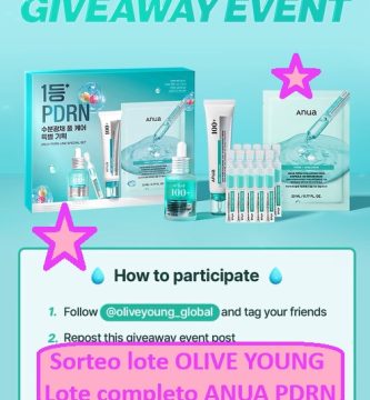 Sorteo lote OLIVE YOUNG Lote completo ANUA PDRN