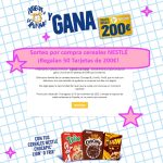 Sorteo por compra cereales NESTLÉ de 50 tarjetas de 200 euros
