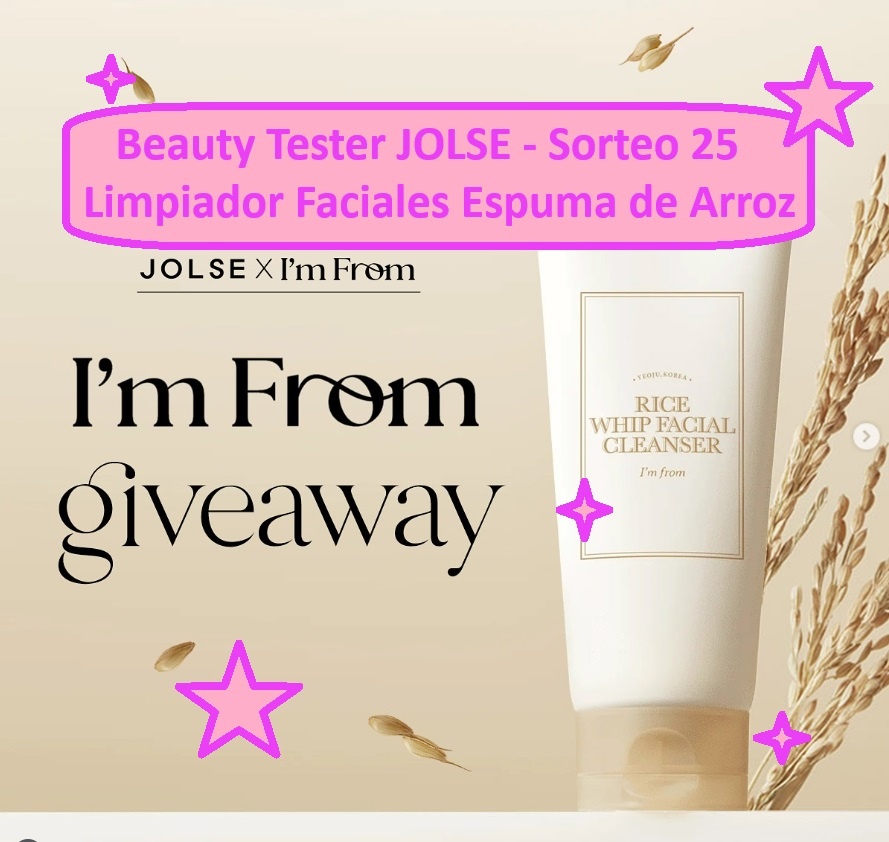 Beauty Tester JOLSE - Sorteo 25 Limpiadores Faciales Espuma de Arroz
