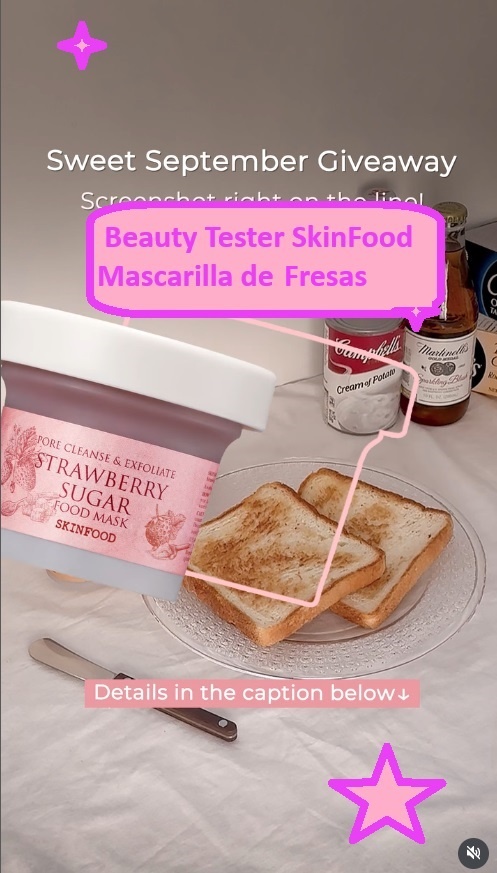 Sorteo Beauty Tester Skinfood mascarilla de fresas