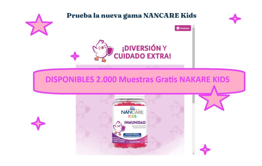 DISPONIBLES 2.000 Muestras Gratis NANKARE KIDS