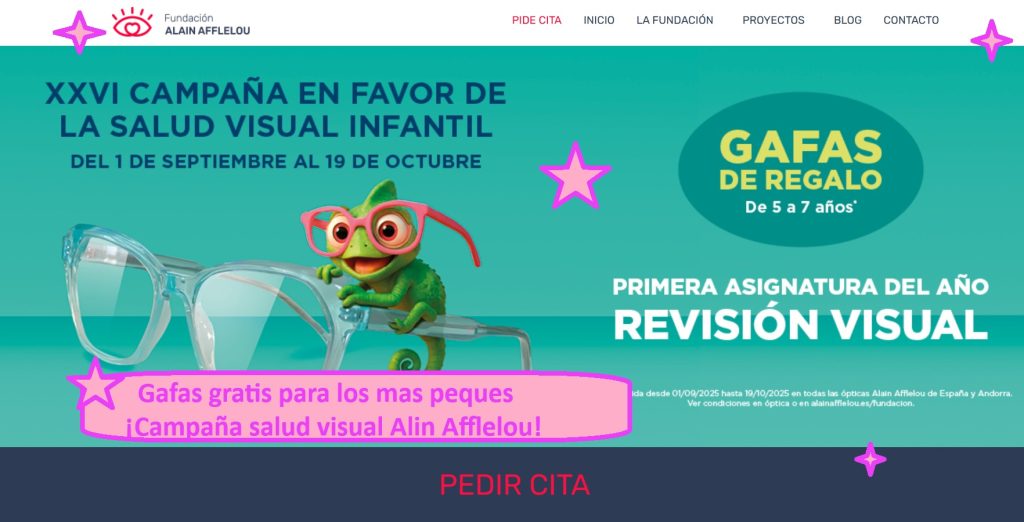 Gafas gratis para los mas peques con alain afflelou