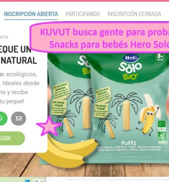 KUVUT busca gente para probar gratis snack bebés HERO SOLO BIO