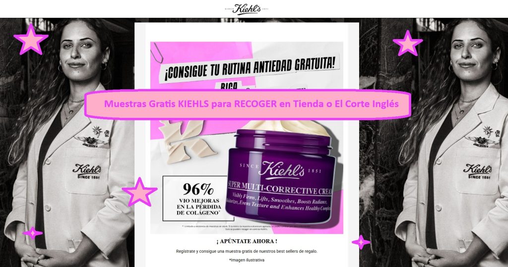 Muestras Gratis KIEHLS para RECOGER en Tienda o El Corte Inglés
