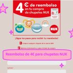 Reembolso de 4€ para chupetes NUK
