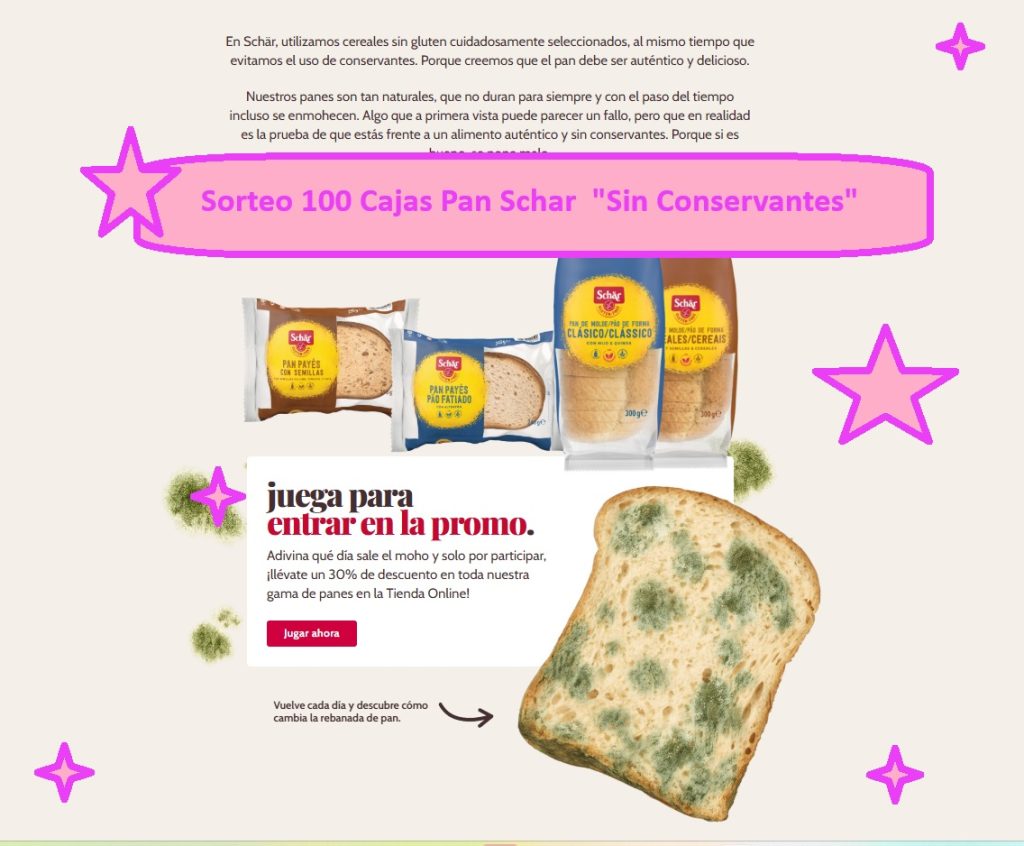 Sorteo 100 Cajas Pan Schar Sin Conservantes