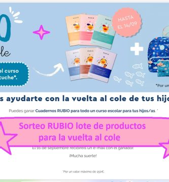 Sorteo RUBIO de 1 lote de productos para la vuelta al cole