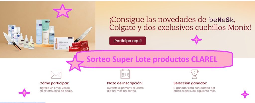 Sorteo Super Lote productos CLAREL