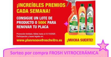 Sorteo por compra FROSH VITROCERÁMICA ¡Lote de productos o Tarjeta Mediamark 500€!