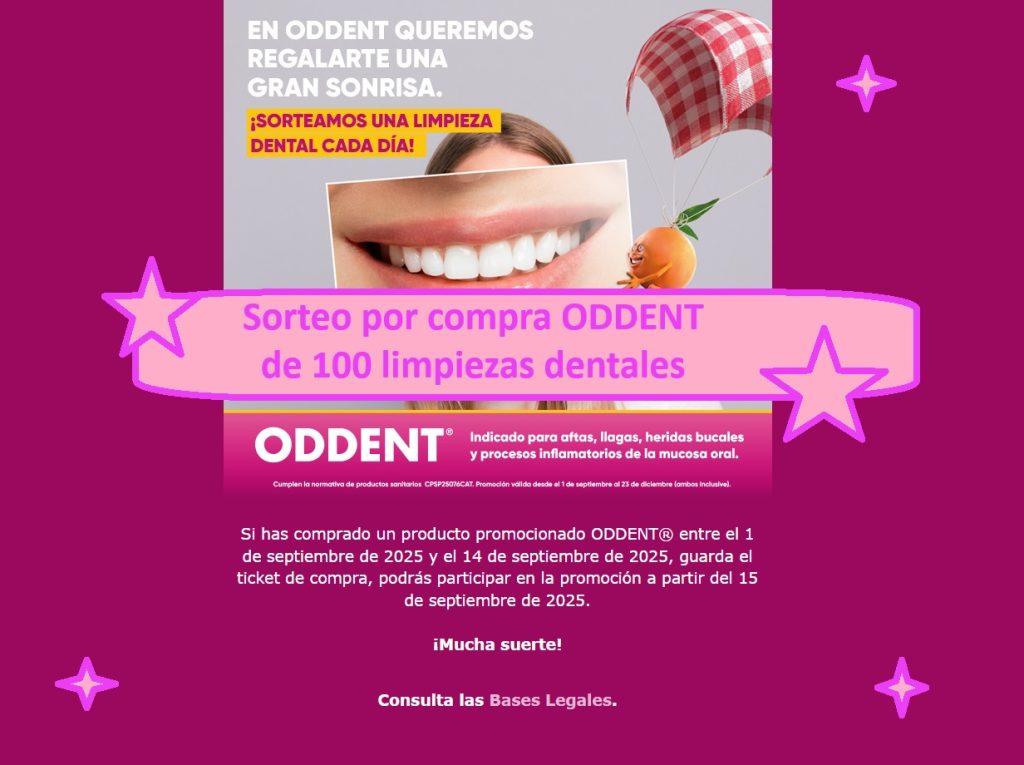 Sorteo por compra ODDENT de 100 limpiezas dentales
