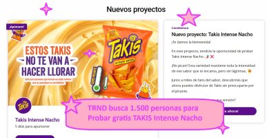 TRND busca 1.500 personas para probar gratis Takis Nachos